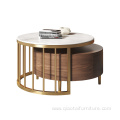 MDF Storage Round Coffee Table